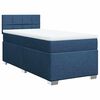 vidaXL Cama box spring con colchón tela azul 80x200 cm