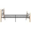 vidaXL Estructura de cama sin colch&oacute;n metal negro 120x200 cm