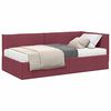 vidaXL Estructura de Cama Esquina con Colch&oacute;n 2 uds. Rojo vino