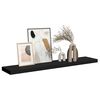 vidaXL Estante flotante de pared MDF negro 120x23,5x3,8 cm