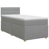 vidaXL Cama box spring con colch&oacute;n Gris Claro 90 x 190 cm Tela