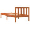 vidaXL Estructura de cama sin colch&oacute;n madera maciza marr&oacute;n 90x190 cm