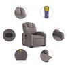 vidaXL Sillón reclinable de masaje elevable tela gris taupé