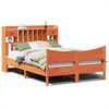 vidaXL Cama sin colch&oacute;n madera maciza pino marr&oacute;n cera 150x200 cm