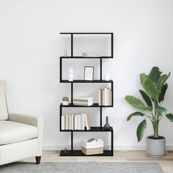 vidaXL Librer&iacute;a Roble Negro 70 x 24 x 161 cm Madera de ingenier&iacute;a