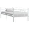 vidaXL Estructura de sof&aacute; cama sin colch&oacute;n metal blanco 90x200 cm