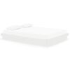 vidaXL Estructura de cama doble sin colch&oacute;n madera maciza blanco