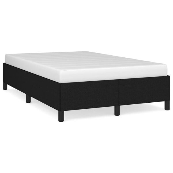 vidaXL Estructura de cama sin colch&oacute;n tela negro 120x190 cm