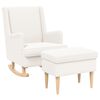 vidaXL Sill&oacute;n con Pouf 2 uds. Crema Boucl&eacute;