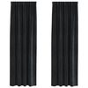 vidaXL Cortinas opacas 2 uds. Negro 140 x 245 cm Terciopelo