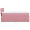 vidaXL Cama box spring con colch&oacute;n terciopelo rosa 80x200 cm