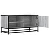 vidaXL Mueble TV madera ingenier&iacute;a y metal roble ahumado 80x34,5x40 cm
