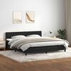 vidaXL Cama box spring con colch&oacute;n terciopelo negro 200x220 cm