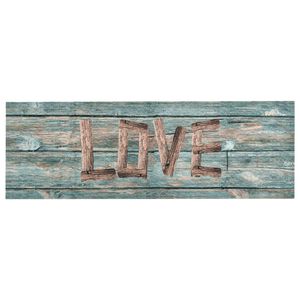 vidaXL Alfombra de cocina lavable Love 60x300 cm