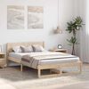 vidaXL Estructura de cama Natural 135 x 190 cm Madera de pino macizo