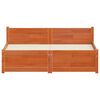 vidaXL Estructura de cama Marr&oacute;n cera 205.5 x 95.5 x 51 cm