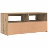 vidaXL Mueble de TV luces LED madera roble artisan 90x35x40 cm