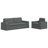 vidaXL Juego de Sof&aacute; 2 pcs Gris oscuro 222 x 80 x 82 cm tela