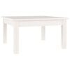 vidaXL Mesa de centro de madera maciza de pino blanco 55x55x30 cm