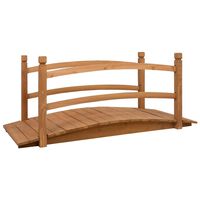 vidaXL Puente para jardín madera maciza de abeto 140x60x60 cm