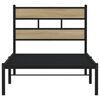 vidaXL Estructura de cama sin colch&oacute;n metal roble ahumado 100x190 cm