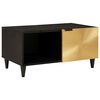 vidaXL Mesa de centro Negro y dorado 80 x 50 x 40 cm