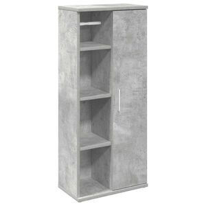 vidaXL Mueble de ba&ntilde;o con portarrollos gris hormig&oacute;n 39x22x90 cm