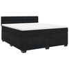 vidaXL Cama box spring con colch&oacute;n terciopelo negro 180x200 cm