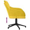 vidaXL Silla de oficina giratoria de terciopelo amarillo