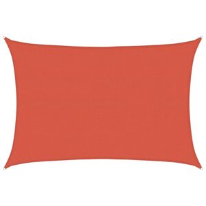 vidaXL Toldo de vela HDPE terracota 160 g/m&sup2; 5x6 m