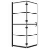 vidaXL Mampara de ducha plegable ESG negro 120x140 cm