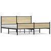 vidaXL Estructura de cama sin colch&oacute;n metal roble Sonoma 183x213 cm