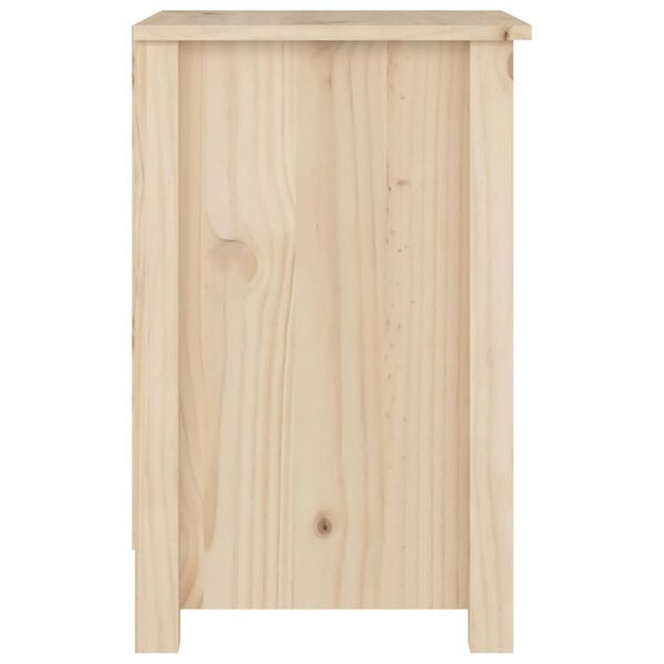 vidaXL Mesita de noche madera maciza de pino 40x35x55 cm