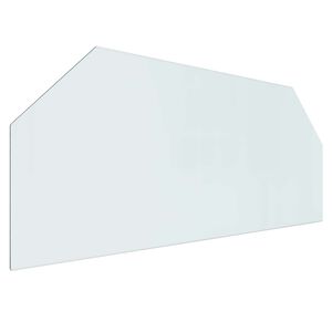 vidaXL Placa de vidrio para chimenea Transparente 120 x 50 cm Cristal
