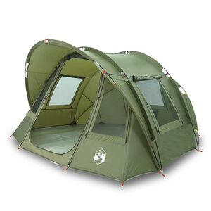 vidaXL Tienda de pesca 2 personas impermeable verde oliva