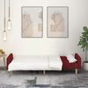 vidaXL Sof&aacute; cama de 2 plazas tela rojo vino tinto