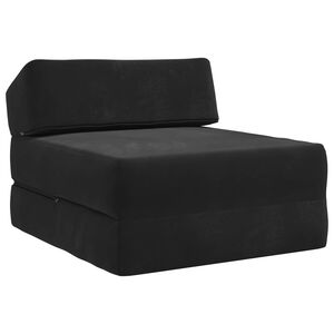 vidaXL Sof&aacute; Cama Plegable Negro 60 x 70 x 41 cm Tela