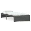 vidaXL Estructura de cama individual sin colch&oacute;n madera gris 75x190 cm