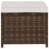 vidaXL Set muebles de jard&iacute;n 5 piezas y cojines rat&aacute;n sint&eacute;tico marr&oacute;n