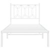 vidaXL Estructura cama sin colch&oacute;n con cabecero metal blanco 75x190 cm