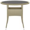 vidaXL Juego de comedor para jard&iacute;n de 5 piezas rat&aacute;n sint&eacute;tico beige