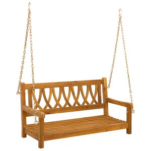 vidaXL Banca Columpio de Jard&iacute;n Natural 110 x 56 x 58 cm