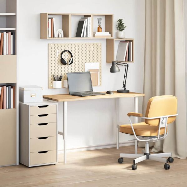 vidaXL Tablero escritorio rectangular madera maciza roble sin tratar