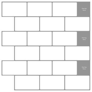 vidaXL Azulejo de metro 10 uds. Gris 30 x 30 cm Poliuretano y PET