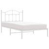 vidaXL Estructura cama sin colchón con cabecero metal blanco 100x190cm