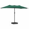 vidaXL Parasol de jardín Verde 385 x 209 x 244 cm tela