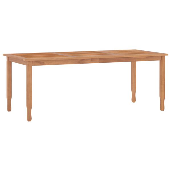 vidaXL Mesa de comedor de jard&iacute;n madera maciza de teca 200x90x75 cm