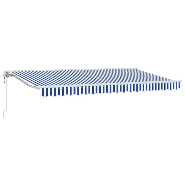 vidaXL Toldo Retr&aacute;ctil Azul y 350 x 200 cm Aluminio y Tela
