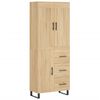vidaXL Aparador alto madera contrachapada color roble 69,5x34x180 cm