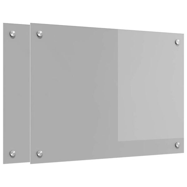 vidaXL Salpicadero de cocina 2 pcs Gris Claro 70 x 50 cm